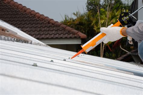 can you use house caulk to seal sheet metal|sealing between roofing sheets.